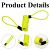 2Pcs 1.5m Yellow Motorcycle Disc Lock Reminder Cable Lock Security