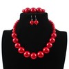 Long tiantian Pearl Choker Necklace Chunky Pearl Statement Necklace Bracelets