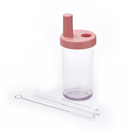 Elephant Cuppa 3rd Gen Classic Tumbler, with Two Straws, Used for Daily Life, BPA Free, Leak-Proof, Lightweight, 17 oz, Pink