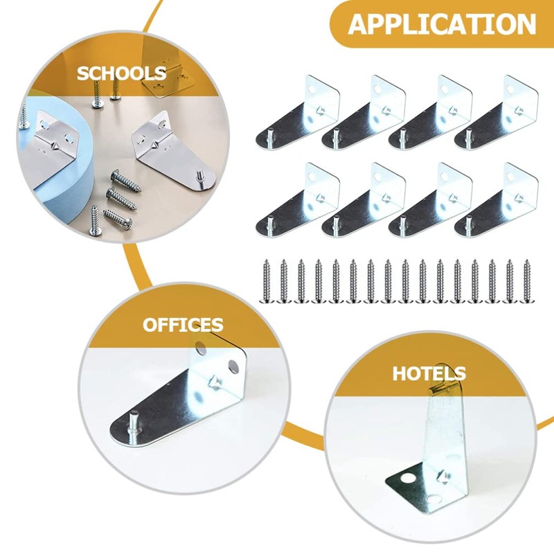 iplusmile Blind Brackets Blind Holder: 8pcs Metal Hold Down Brackets