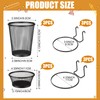 Otoolling 6 Pcs Grid Wall Cups with Ring Hooks Hanging