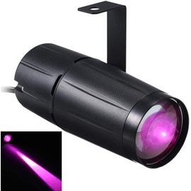 Lixada Pinspot Light 10W LED Spot Stage Lights Mini Beam Track Lighting Fixture for Family Party Home Decoration Bar Club Pub DJ Show Concert Wedding -Pink