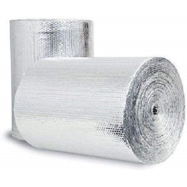 Reflective Foil Insulation Poly-Air Foam Radiant Barrier Bubble Film Heat Blocker RV Window No Tear for Winter Weatherproof Attics Windows Garages RV's Ducts (R8/FIRE Rated/Weatherproof) 12in x 5ft