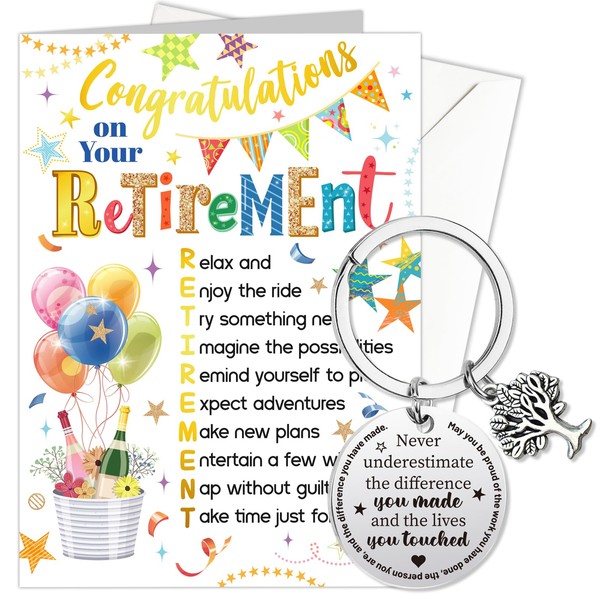 HOWAF Retirement Gifts for Women Men, Retirement Card Farewell Card