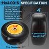 11x4.00-5" Lawn Mower Tire Flat Free Smooth Tires with 3/4"