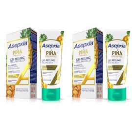 Asepxia Face Peel, Facial Exfoliator Peeling Jelly with Natural Pineapple Enzyme, Non-Abrasive Gentle, Hydrating, Cleansing & Exfoliating Gel-Based Skin Care, 2.5 ounce (Pack of 2)