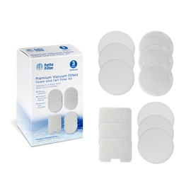 Fette Filter - Vacuum Filters Compatible with Shark Navigator Models NV22, NV22L, NV26, NV27, UV400. Compare to Part # XF22. 3-Pack of Foam and Felt Filters