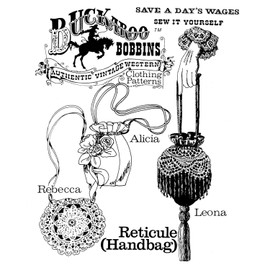 Buckaroo Bobbins 1800s Victorian Reticule Handbag 3 Styles Purse Sewing Pattern
