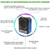 Technical Pro Rechargeable Bluetooth Speaker with Wired Headset Mic &