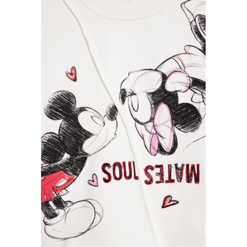 Desigual Felpa, da Ragazza, Felpa, kissss_Topolino, Bianco, 12 Anni