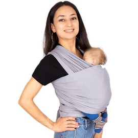 Esnek Wrap Sling Bebek Taşıma Şalı (gri)