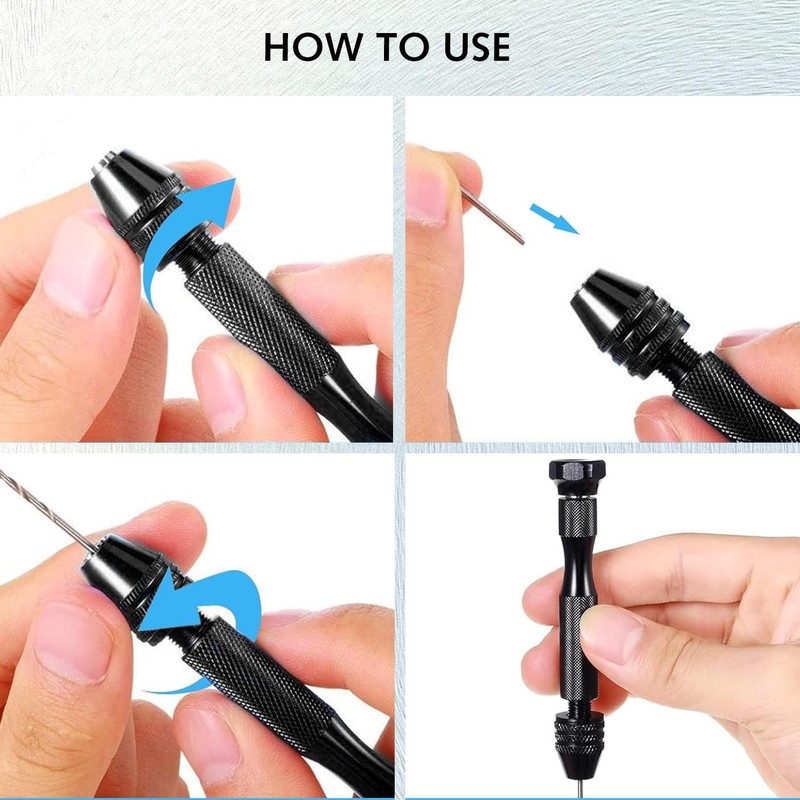Hand Drill Set with Precision Pin Vise Drill Micro Twist