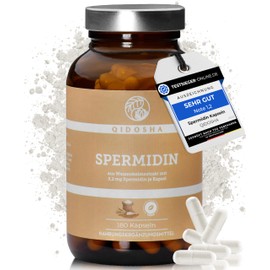 QIDOSHA® idine from wheat germ extract, 180 capsules in pharmacist jar, 660 mg/capsule, of which 1.6 mg idine, 100% vegetable idine source, vegan