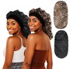 2 Pcs Satin Hair Bonnets for Sleeping, Silk Bonnet Sleeping