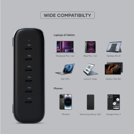 Satechi 200W USB-C 6 Port PD GaN US Charger