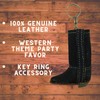 Needzo Western Keychain Genuine Leather Black Boot Keyring Lighter Holder,