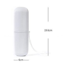 Estuche de viaje para cepillo de dientes, estuche portable para cepillo de dientes, caja contenedor de plástico para viaje, estuche de cepillo de dientes para viajar(Gris)