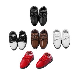 Obitsu 11 OB11 Size Obitsu Doll 4.3 inches (11 cm) Body Shoes Men's Shoes Leather Shoes 5 Colors (White)