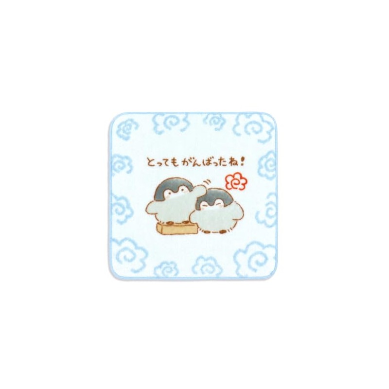 Koupenchan 53-0050070 Towel Handkerchief, Blue Print, Approx. 9.8 x 9.8