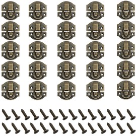 25PCS Box Latch,Antique,Toggle Catch Latch Clasp,Bronze Decorative Hasp,Jewelry Box Lock Buckle,Hasp Lock Latch,27 * 29mm