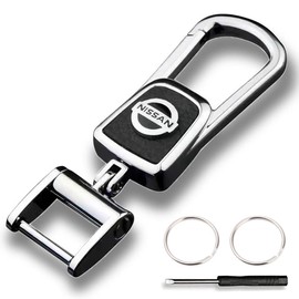 EZRA Key Holder, Car Keychain, Durable Metal, Key Case, Stylish, Metal Car Logo, Suitable for NISSAN