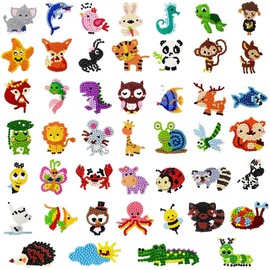 CHYEEH 5D Diamond Painting Set for Children, 46 Pieces DIY Animal Painting Animals Diamond Sticker Kit, Diamond Painting Kits, Mosaic Set Children, DIY Diamond Painting Kit for Children and Adults