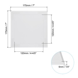 PATIKIL 5x5 inch(120x120mm) Self-Adhesive Access Panel, ABS Plumbing Access Doors Easy Wall Hole Cover for Drywall Plumbing Electrical Cables Wiring, White