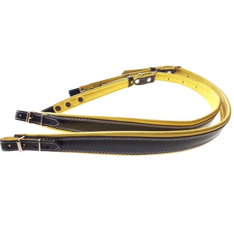 Accordion Straps Leather 60-120 Bass Black / Yellow, yellow