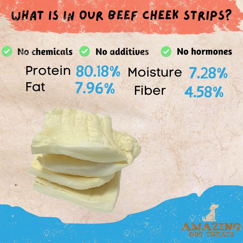 Mazing Dog Treats - Beef Cheek Chip Squares 4x4 (Regular