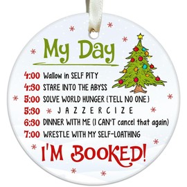 Gifts for Christmas, Cartoon Characters Christmas Ornament Ceramic 2-Side Printed, Christmas Movie Gifts, Christmas Decorations for Trees