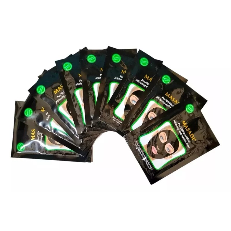 Movasa 10 Mascarillas De Carbón Activo Limpieza