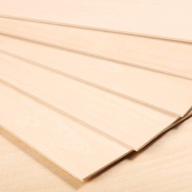 Baixinda Pack of 10 A4 Plywood Panels, 3 mm, 297 x 210 x 3 (+/- 0.2) mm Linden Plywood, Wooden Panels, Perfect for DIY Models, Laser Projects, Painting Art