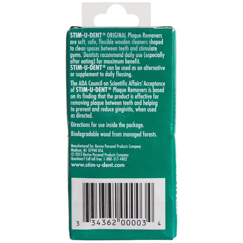 Stim-U-Dent Mint Plaque Removers, 4 Pack of 25 (Value Pack