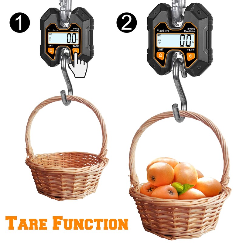 Fuzion Mini Crane Scale - Hanging Scale 440lb/200kg/1960N, Deer Scale