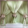 ESGOTBME 10x7ft Wrinkle Free Sage Green Backdrop Curtain for Parties
