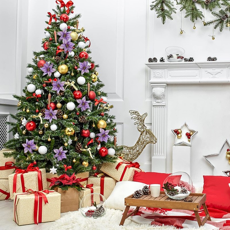 Adornos para árbol de Navidad de Pascua con purpurina, paquete