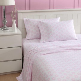 Betsey Johnson - Bed Sheets, 100% Silky Smooth Bedding with Matching Pillowcases, Stain & Wrinkle Resistant, Whimsical Inspired Home Essentials (Retro Daisy Pink, Queen)