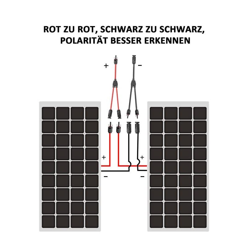 Solar Cable Y Splitter, 1Y2 Solar Panel Y Connector 10AWG