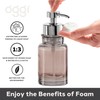 OGGI Glass Foaming Soap Dispenser - 10oz Capacity, Round, Heavy