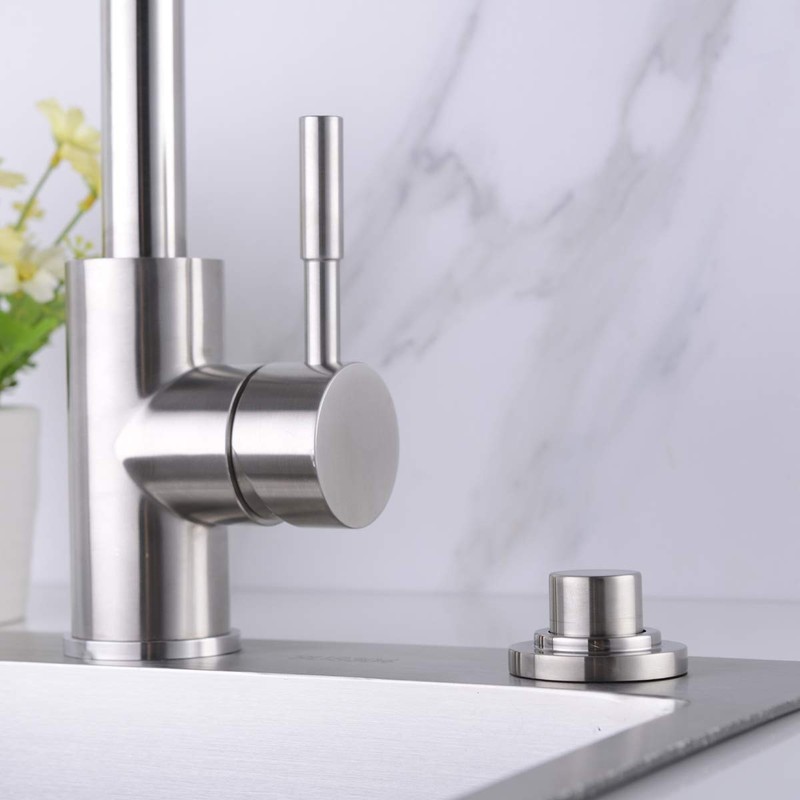 SINKINGDOM SinkTop Air Switch Kit (Long Full Brass Button) for