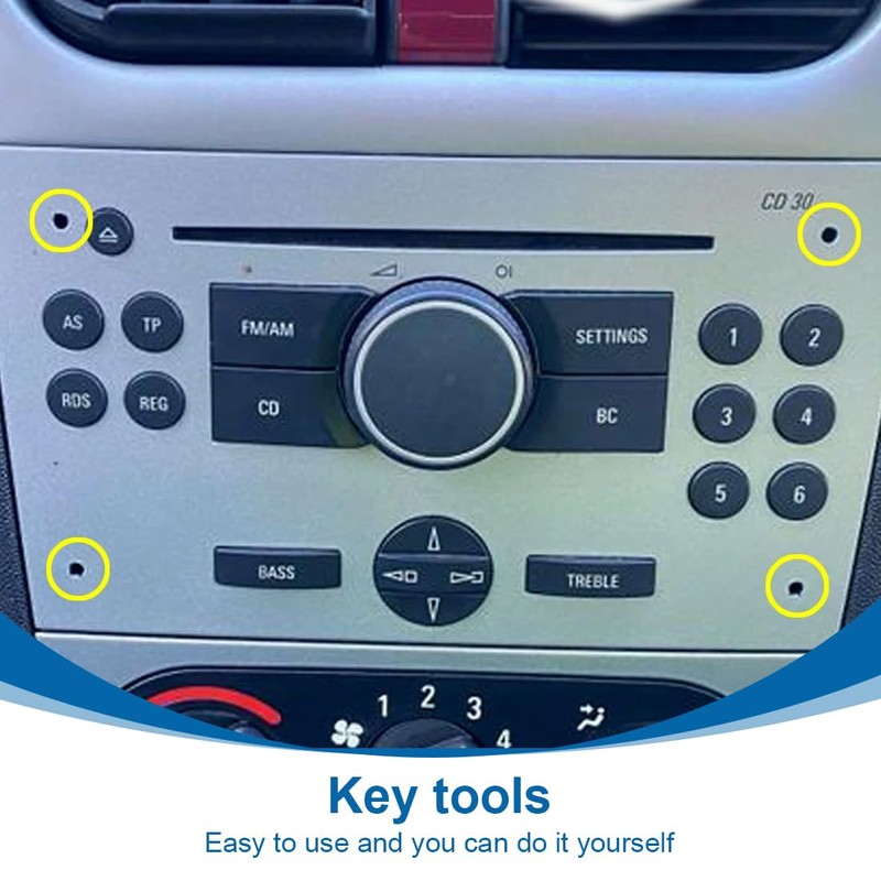 NHPY Set of 4 Radio Removal Tool, DIN Double Car