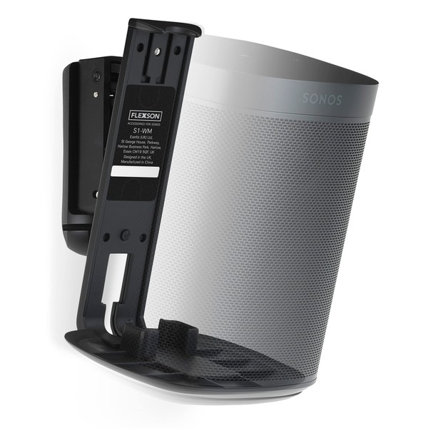 Flexson Wall Mount for Sonos One, One SL and Play:1 - Black (Single)