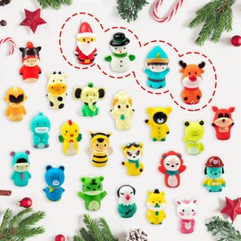 Vanmor Finger Puppets Advent Calendar 2022 for Kids Toddlers - Christmas Countdown Calendar 24 Days Animals Finger Toys Xmas Gifts for Boys Girls Pinata Fillers Party Favors Goodie Bag Fillers