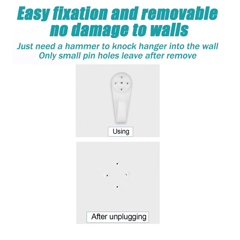 60pcs Non-Trace Picture Hooks for Hard Wall, Picture Hanging Kit