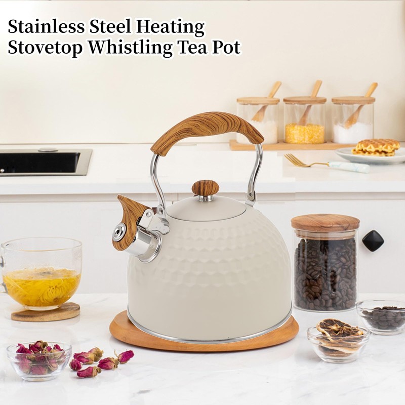 Mumusuki Hervidor de té de Acero Inoxidable, Teteras para Estufa,
