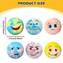 PORFOYO Squeaky Dog Balls, Pack of 6 Squeaky Dog Toys, Squeaky Ball for Dogs, Dog Ball Indestructible, Soft Latex Bouncy Fetch Balls for Large, Medium, Small Dogs (Colourful)