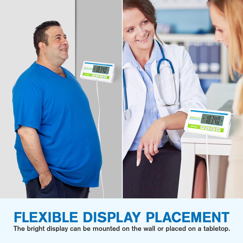 Helsevesen Medical Scale, Professional 660 lb Bariatric Body Weight Scale,