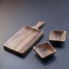Set of 3 Wooden Serving Tray with Handle and Two
