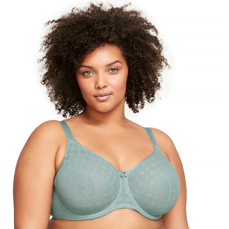 Full Figure Plus Size Lace Comfort Wonderwire Bra Underwire #9855