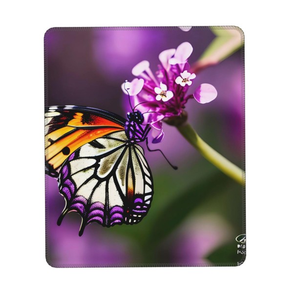 Purple Plum Butterfly Desk Computer Pad-Gaming Computer Mat for Office